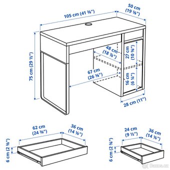 Dětský psací stůl Ikea Micke - 5