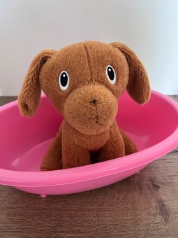 Plyšový pes + vanička + doplňky - 5