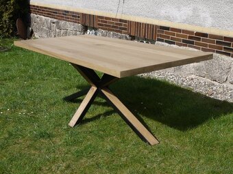 Dubový jídelní stůl - Ovada 250 cm – masivní/kov - 5