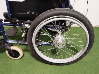 Mechanický invalidní vozík XXL, TOP STAV - 5
