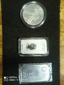 stříbrné slitky 1 oz a mince 1 oz - 5