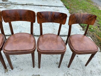 Thonet 6x značené ořechové židle - 5