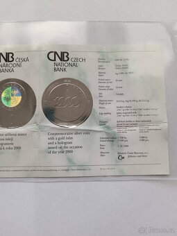 2000kč ČNB konec Milénia 2000 Zlato/Stříbro - 5