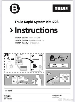 Patky  Thule Rapid 754 a KIT 1726 na Octavia 3 a Superb - 5