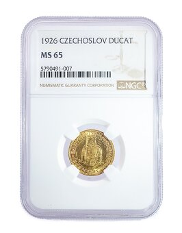Svatováclavský dukát 1926, certifikace NGC MS 65 - 5