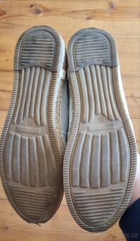 Dámské kožené stříbrné slip on boty - 5