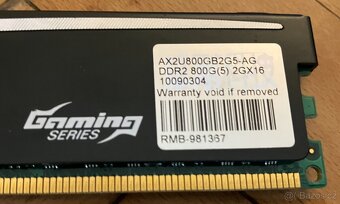 Paměti RAM do PC, typu DDR, DDR2 a DDR3, uvedená cena je za - 5