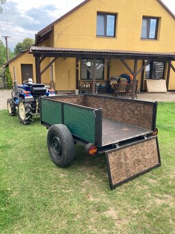 Vlek za malotraktor, vlečka, vyvážečka, bytelná kára - 5
