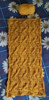 RUČNĚ PLETENÁ, NOVÁ, OBJEMNÁ ŠÁLA-PLÉD: 2,2metru x 36cm - 5