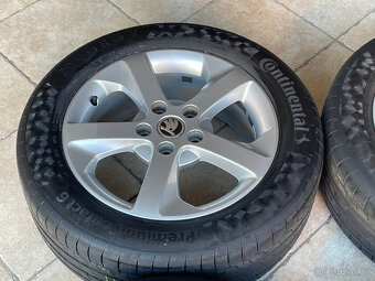 Alu kola 5x112 original Škoda Octavia 205/55 R16 Continetal - 5