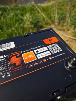 LiFePO4 baterie LiTime 12V 100Ah s BLUETOOTH - 5