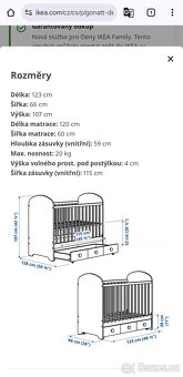 Gonatt IKEA Dětská rostoucí postýlka - 5