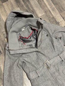 Šedý vlněný kabát vel. S - 5