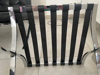 Židle Barcelona s taburetem, super stav, originál od Knoll I - 5