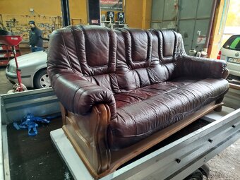 Pohovka gauč Aneta II pravá kůže + masiv - 5