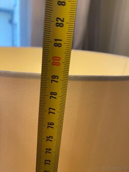 Lampa stolní, moderní, chrom - textil, výška 79 cm - 5