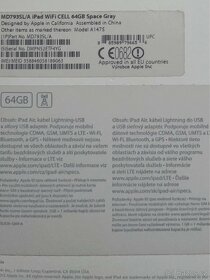 Ipad Air wifi cell 64Gb Space Gray top stav - 5