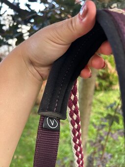 Eskadron ohlávka + vodítko vínová - 5