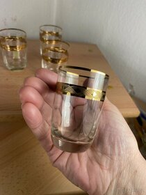 Skleničky s pozlaceným lemem 6 ks - 5