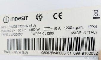Pračka 7 kg se sušičkou 5 kg Indesit - 5