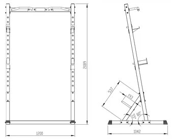 Stojan na činku TRINFIT Rack HX6 - 5