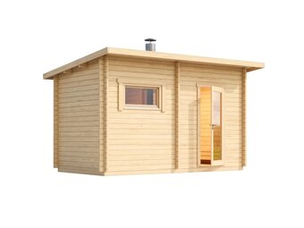 Venkovní finská sauna HANKO 2,1x3,7m, 2 místnosti - 5