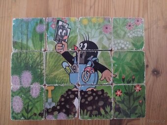 Staré dřevěné kostky Krtka - 5