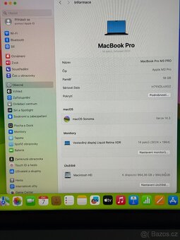 NOVÝ APPLE MACBOOK PRO 14” 2024 M3PRO/1TB/18GB - 5