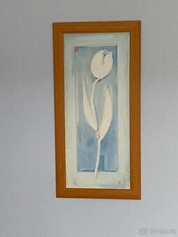 NÁDHERNÝ OBRAZ VE DŘEVĚNÉM RÁMU - 5