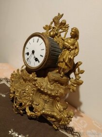 Starožitné bicí krbové hodiny - 5