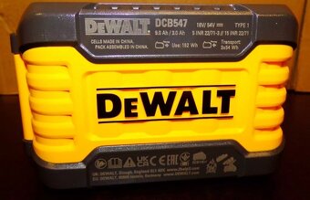 Nový set DeWalt DCB118X3 - 3X DCB547 +nabíječka DC118 - 5