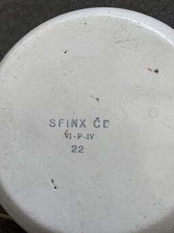 Starý smaltovaný nočník - Sfinx - 5
