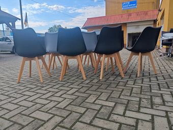 Jídelní židle Blake (IPOTIUS), černá, šedá - 11 kusů - 5