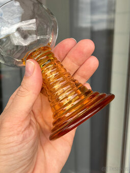 3x starožitná likérová sklenice římanka 100ml - 5