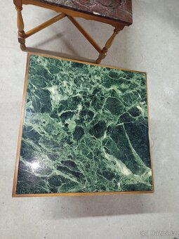 Prodám 2 x krásné stolky z mramorovými deskami - 5