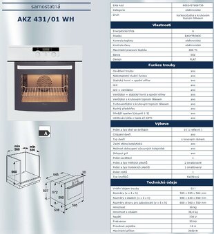 Vestavná trouba Whirlpool AKZ 431/01 WH - 5