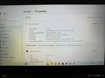 Prodám Lenovo ThinkPad T14 Gen1 s i5 baterie jen 52 cyklů - 5