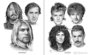 kreslený posterbook Kultové kapely - AC/DC, Queen..... - 5