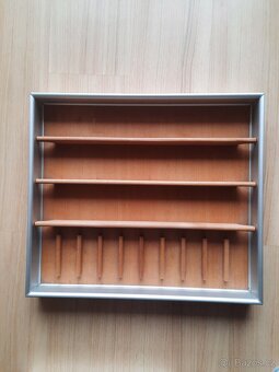 Luxusní organizér-příborník dřevo/ hliník Nové - 5