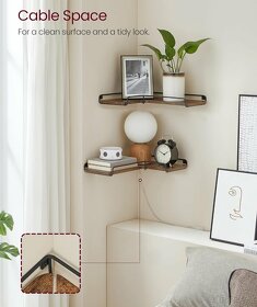 Nové 2ks rohové police Vasagle - 5