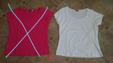 trička s dl. i krátkým rukávem, tílka,červený komplet XXL - 5