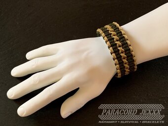 PARACORD náramek (19 cm) oliv - bronze - 5