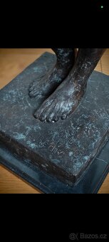 Velká 92 cm vysoká bronzová plastika, socha, Rodin - 5