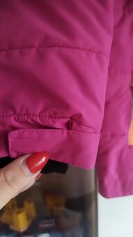 Nádherná malinová krásná bunda s kapucí 122/128 - 5
