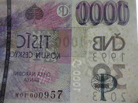 1000 Kč s přítiskem  vzácná a výjimečná série M01 (M10) - 5