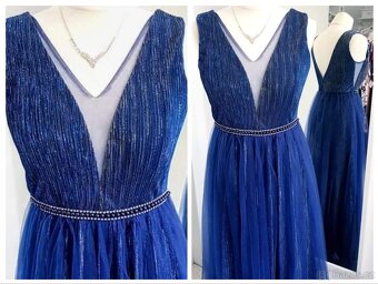 NOVÉ plesové šaty MODRÉ - 5