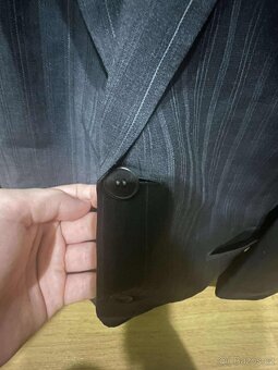 Pánské sako Zara Man – 100% vlna, elegantní proužek - 5