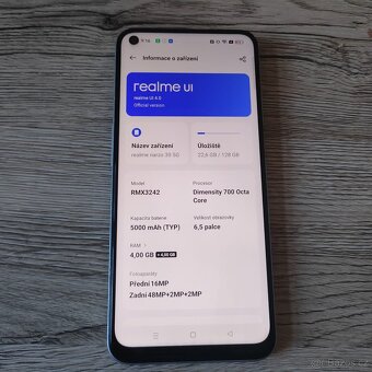 Realme Narzo 30 5G-6,5"IPS/ 128GBÚ 48 Mpx/ stříbrná - 5