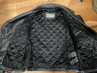 Calvin Klein Jeans – černá KOŽENÁ biker bunda z jehněčí kůže - 5