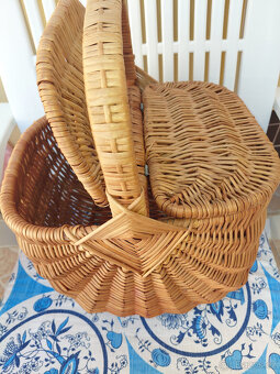 Retro proutěný piknikový košík - 5